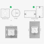 SONOFF TX Ultimate WiFi / eWeLink-fjernbetjent Smart Touch-vægkontakt med RGB-lys