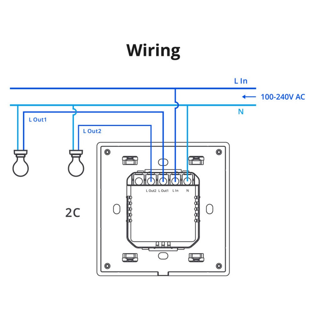 SONOFF TX Ultimate WiFi / eWeLink-fjernbetjent Smart Touch-vægkontakt med RGB-lys
