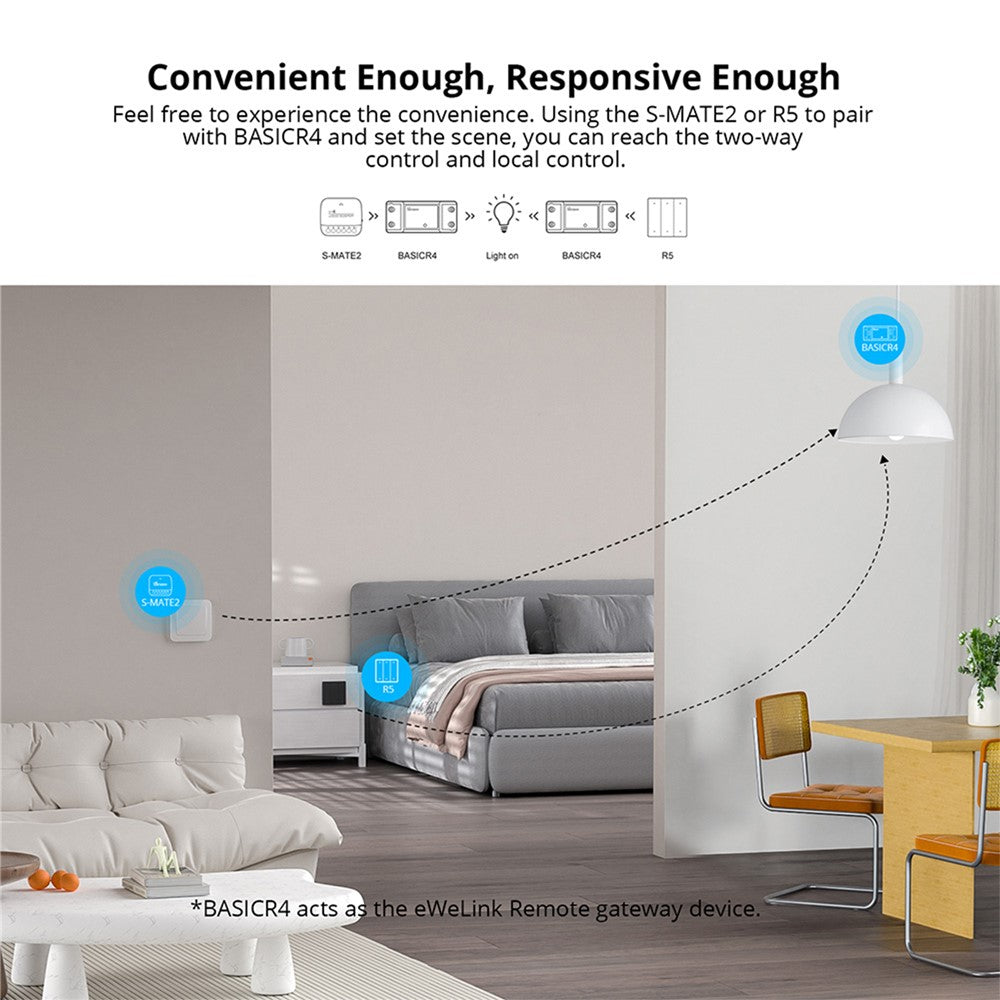 SONOFF BASICR4 Wi-Fi Smart Switch Modul Understøtter eWeLink Fjernbetjening