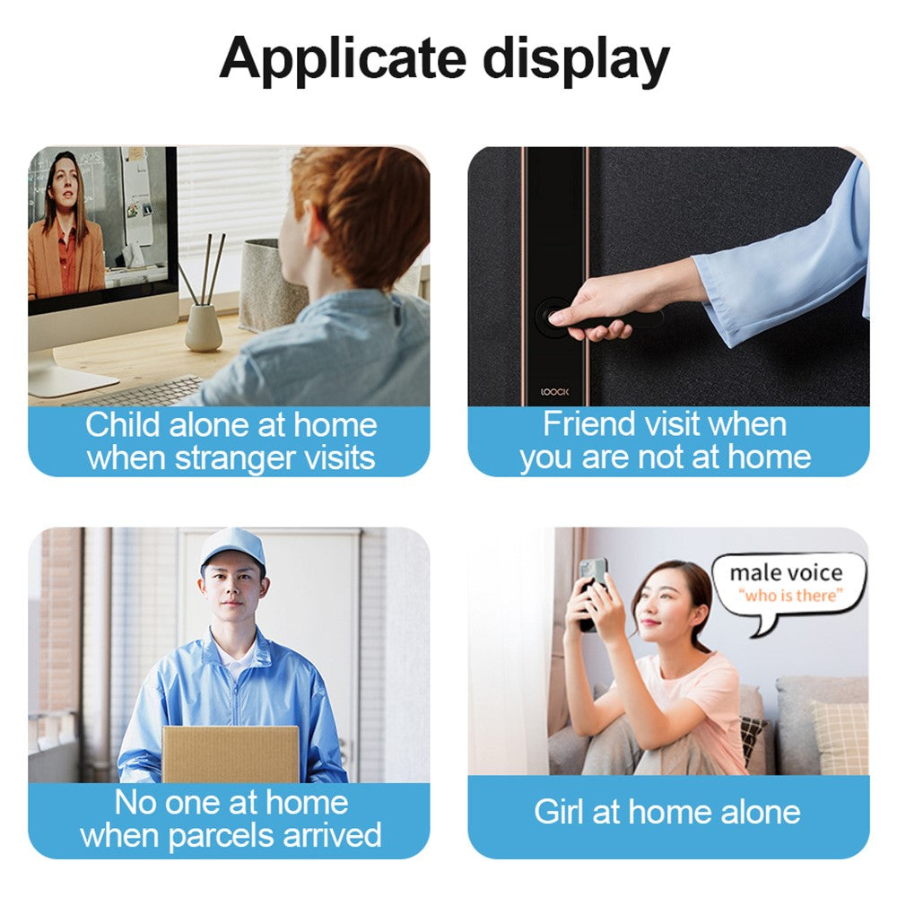 SN-D8 Two Way Audio Video Doorbell WiFi Mobile Phone Remote Home Camera