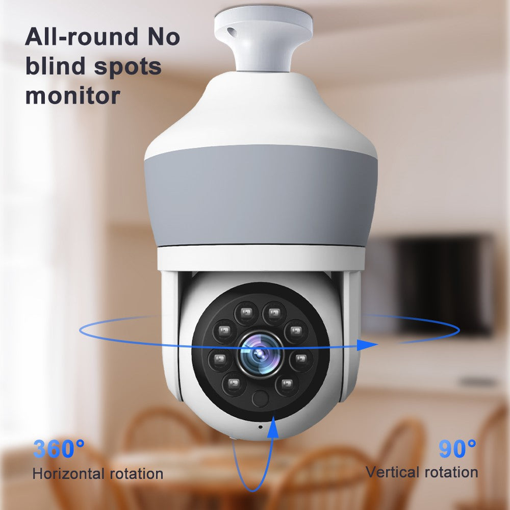 D211EM WiFi Bluetooth-compatible Camera E27 Bulb Shape 3MP Wireless Motion Detection Two-Way Voice Night Vision Camera