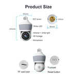 D211EM WiFi Bluetooth-compatible Camera E27 Bulb Shape 3MP Wireless Motion Detection Two-Way Voice Night Vision Camera