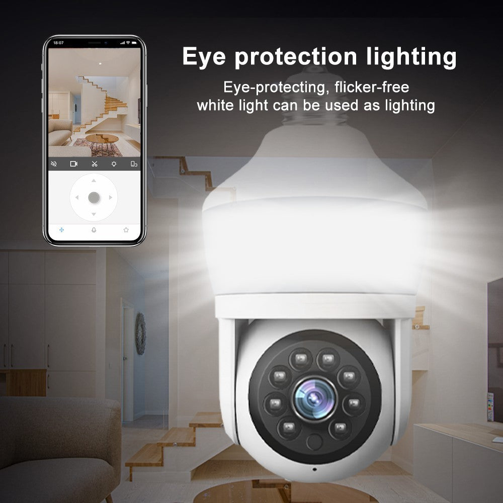 D211EM WiFi Bluetooth-compatible Camera E27 Bulb Shape 3MP Wireless Motion Detection Two-Way Voice Night Vision Camera