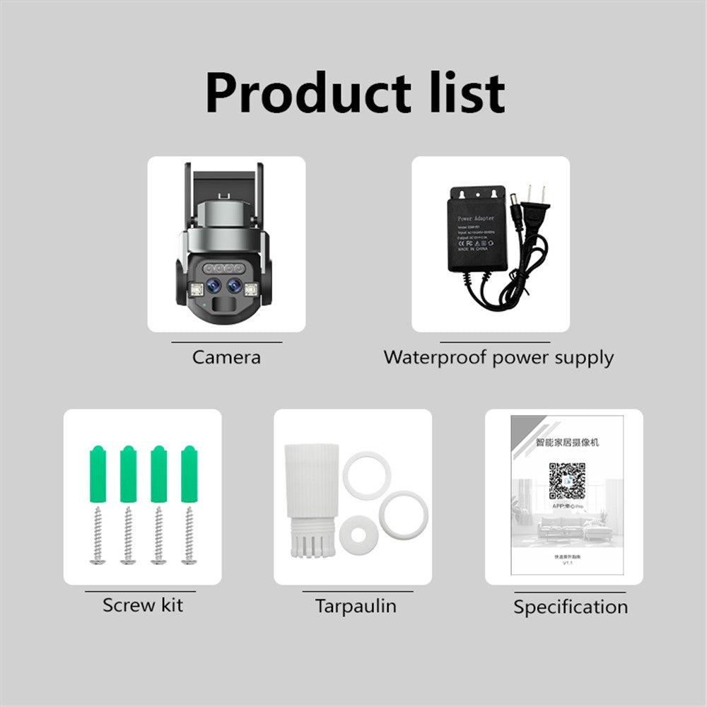 Q820M 10x Zoom Binocular Monitor Night Vision Home Surveillance WiFi Camera