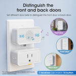 Smart Wireless Doorbell 4-Gear Volume Waterproof Home Door Bell, 2 Receiver + 2 Buttons (CE is applying)