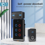 Smart Wireless Doorbell 4-Gear Volume Waterproof Home Door Bell, 2 Receiver + 2 Buttons (CE is applying)