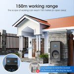 Smart Wireless Doorbell 4-Gear Volume Waterproof Home Door Bell, 2 Receiver + 2 Buttons (CE is applying)