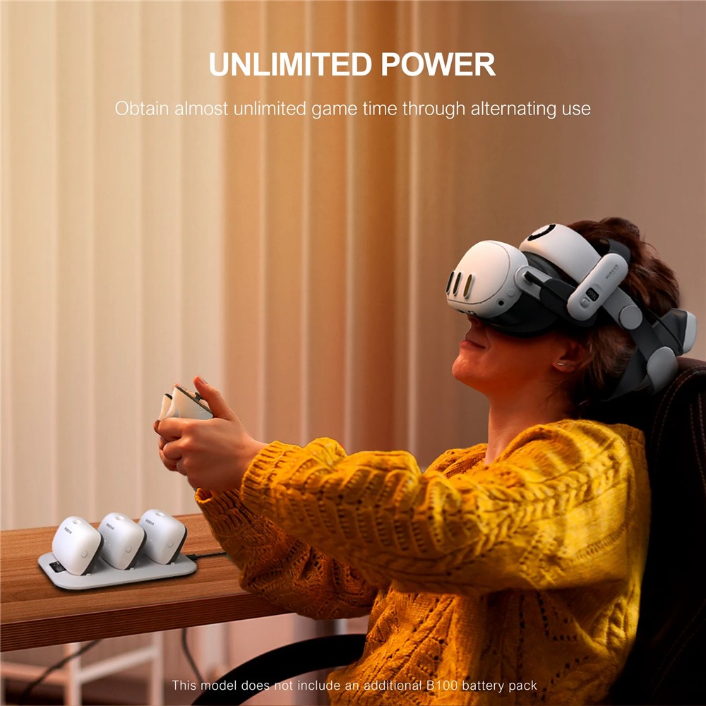 BOBOVR BD3 Charging Dock for 3x B100 Battery 30W Fast Charger Base