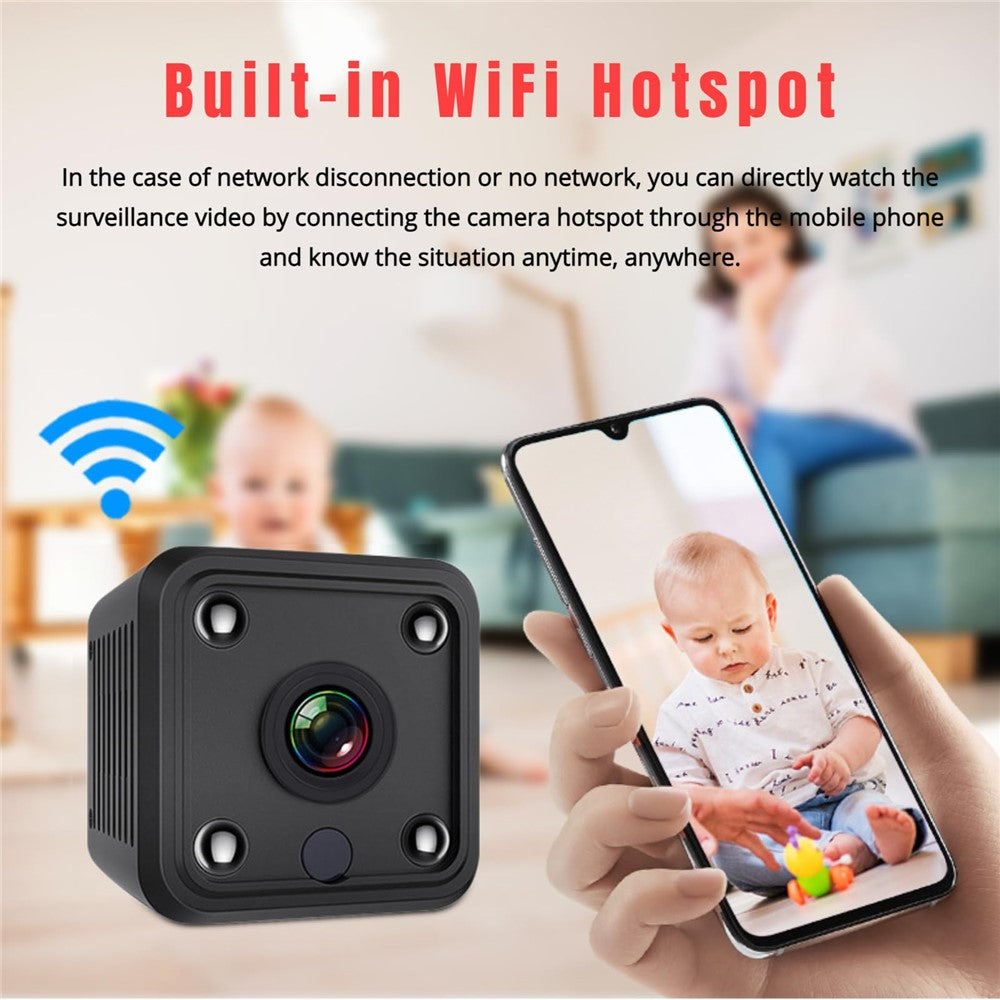 x6 Mini Square Infrared Night Vision Camera Home Security Indoor HD WiFi Camera