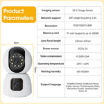 Dual Lens Night Vision HD Camera Home Security Phone Remote Monitoring WiFi Camera (No Memory Card)