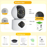 Dual Lens Night Vision HD Camera Home Security Phone Remote Monitoring WiFi Camera (No Memory Card)