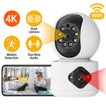 Dual Lens Night Vision HD Camera Home Security Phone Remote Monitoring WiFi Camera (No Memory Card)