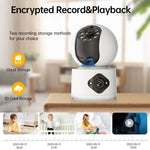 Dual Lens Night Vision HD Camera Home Security Phone Remote Monitoring WiFi Camera (No Memory Card)