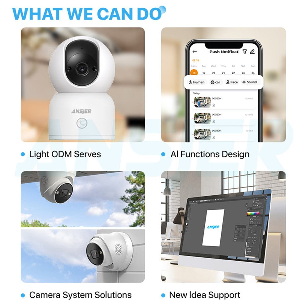 ZOSI C5195 5MP HD Home Security Camera AI Gesture Recognition Video Intercom WiFi Camera (No TF Card)