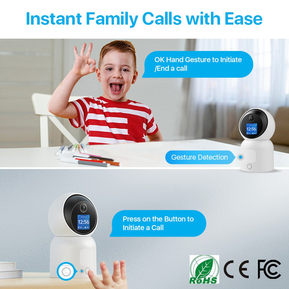 ZOSI C5195 5MP HD Home Security Camera AI Gesture Recognition Video Intercom WiFi Camera (No TF Card)
