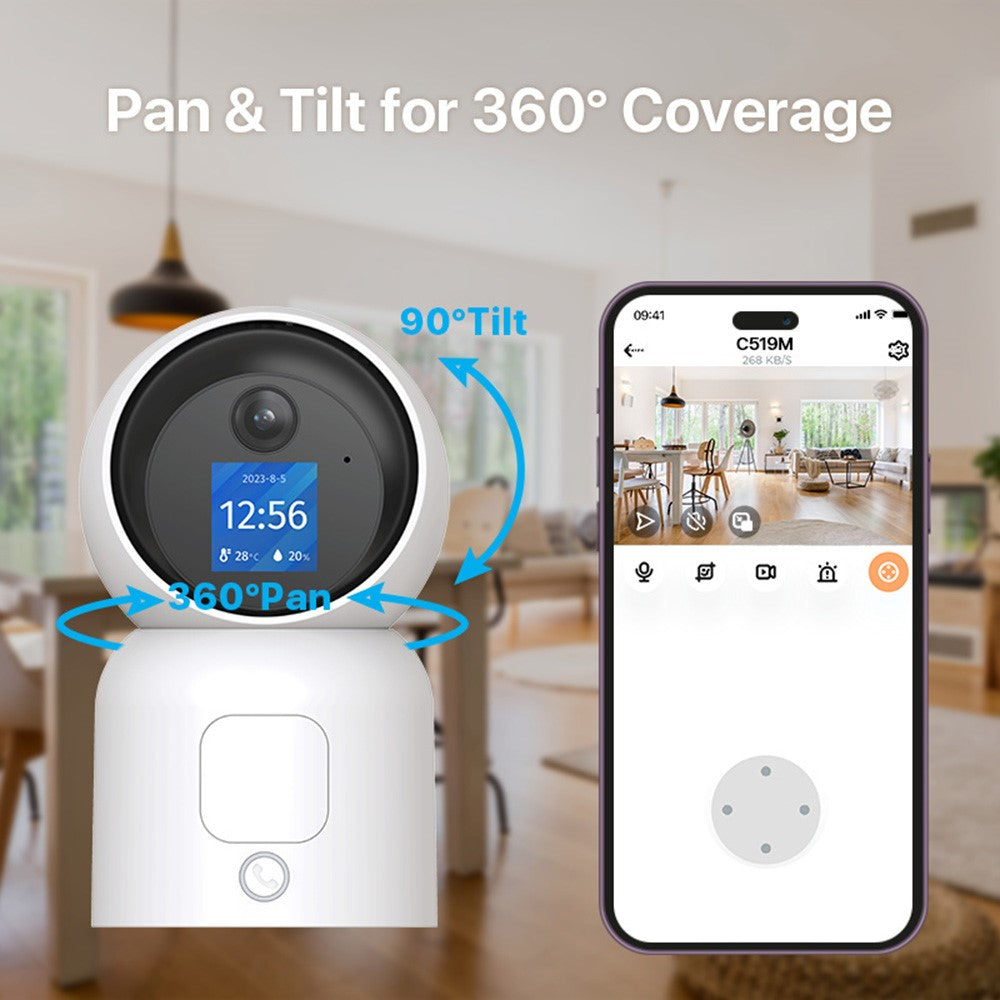 ZOSI C5195 5MP HD Home Security Camera AI Gesture Recognition Video Intercom WiFi Camera (No TF Card)