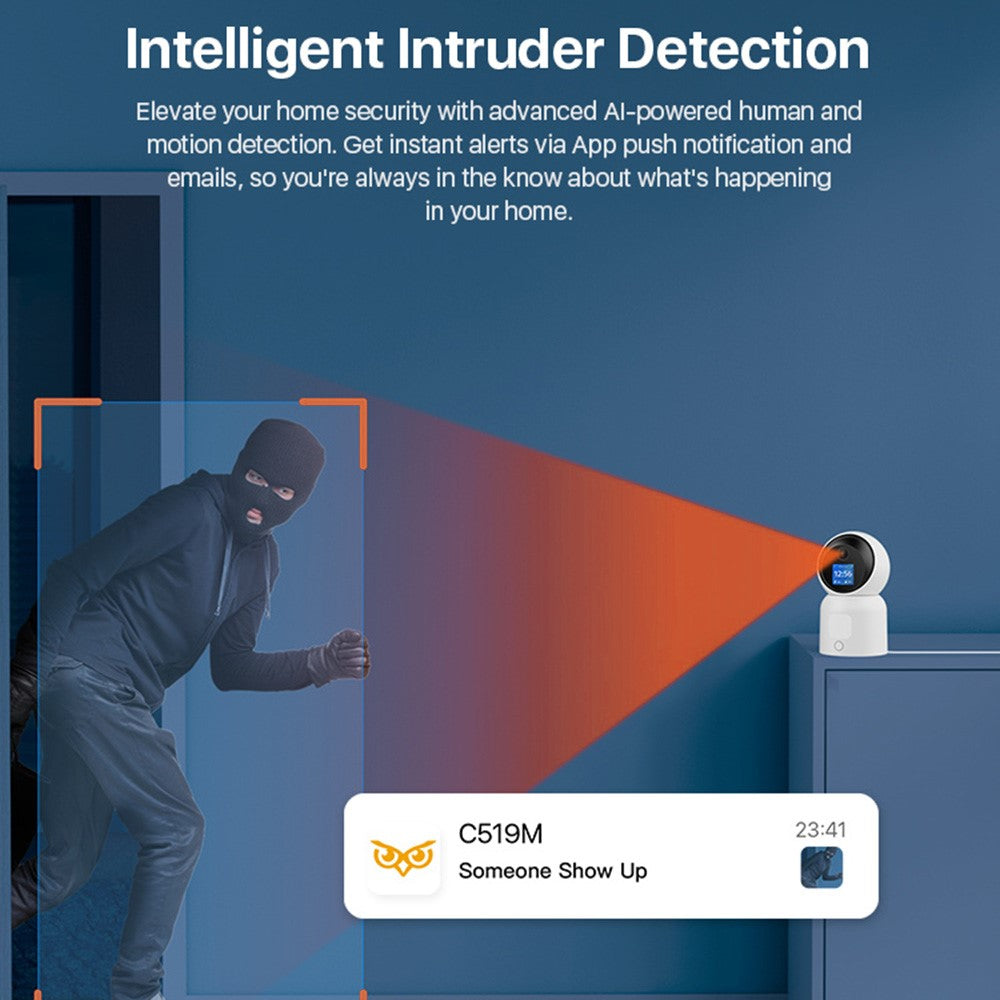 ZOSI C5195 5MP HD Home Security Camera AI Gesture Recognition Video Intercom WiFi Camera (No TF Card)