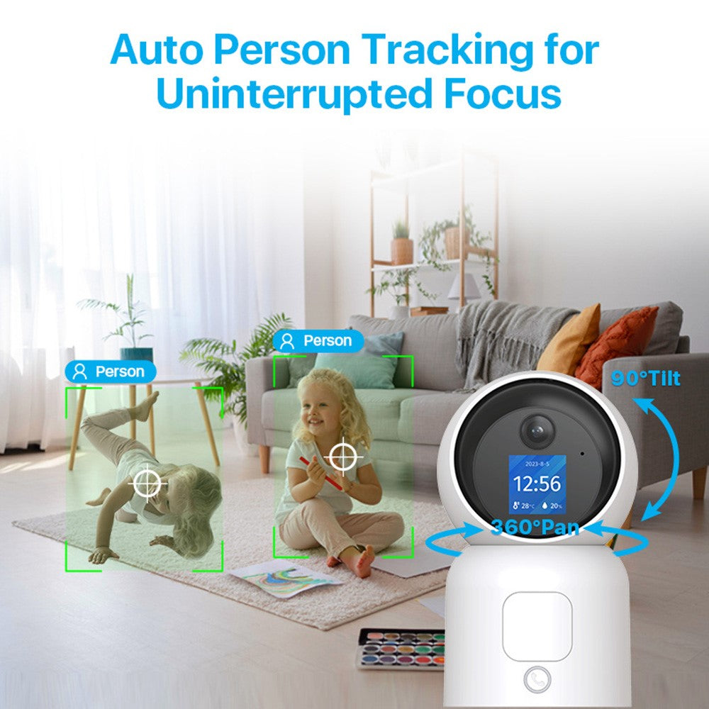ZOSI C519M 4MP HD Video Intercom Camera AI Motion Detection Anti-Theft Indoor WiFi Camera, No TF Card