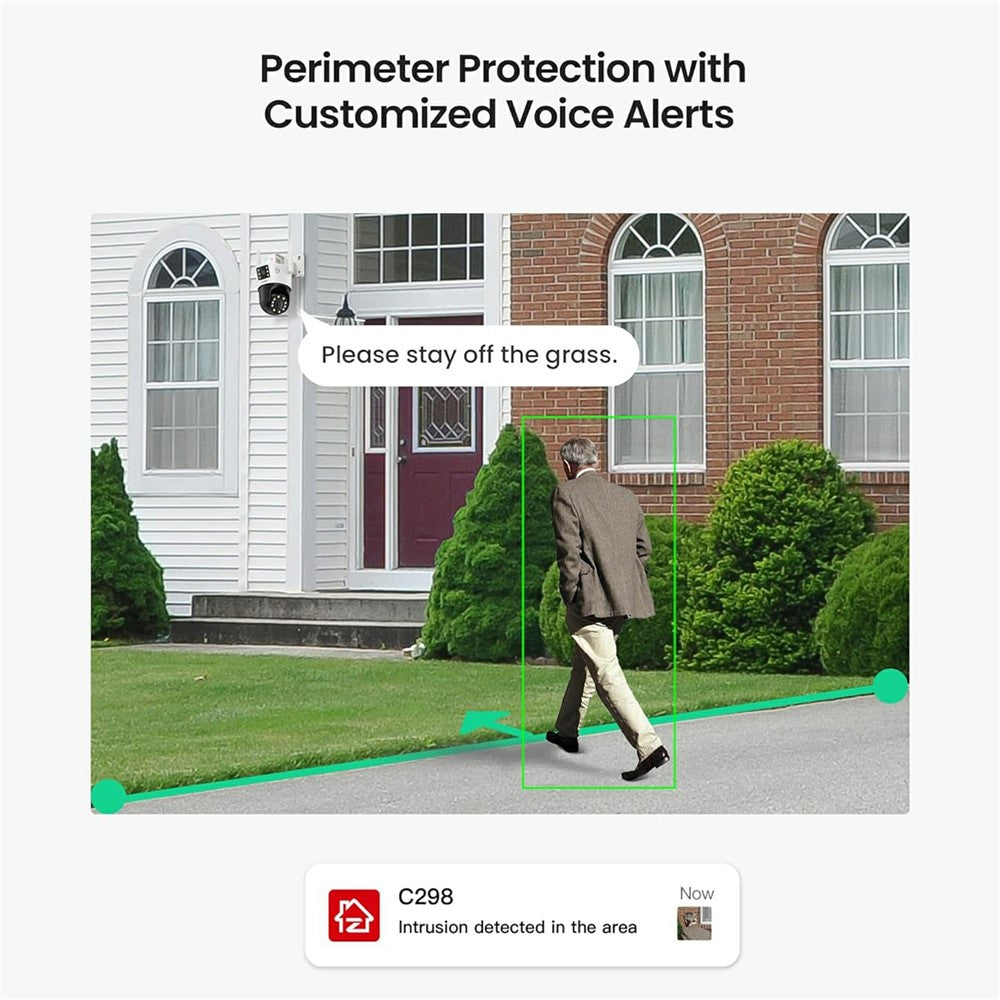 ZOSI C298SE 6MP Dual Lens HD WiFi Camera Humanoid Tracking Two-Way Audio Security Camera