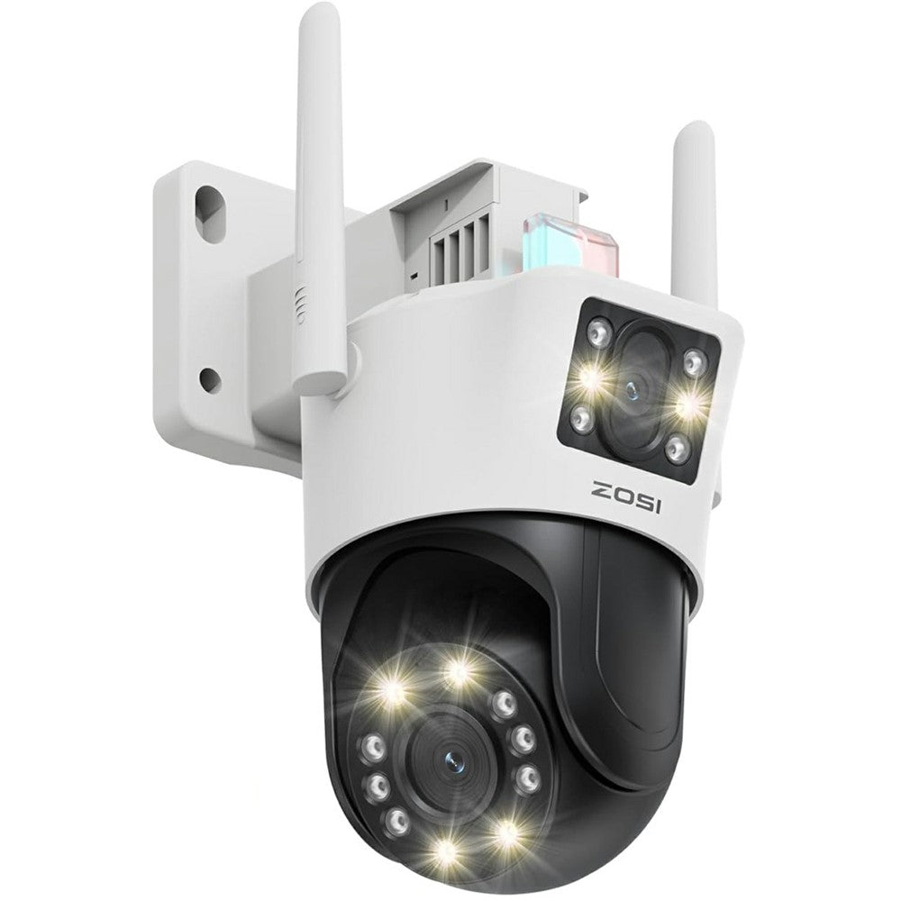ZOSI C298SE 6MP Dual Lens HD WiFi Camera Humanoid Tracking Two-Way Audio Security Camera