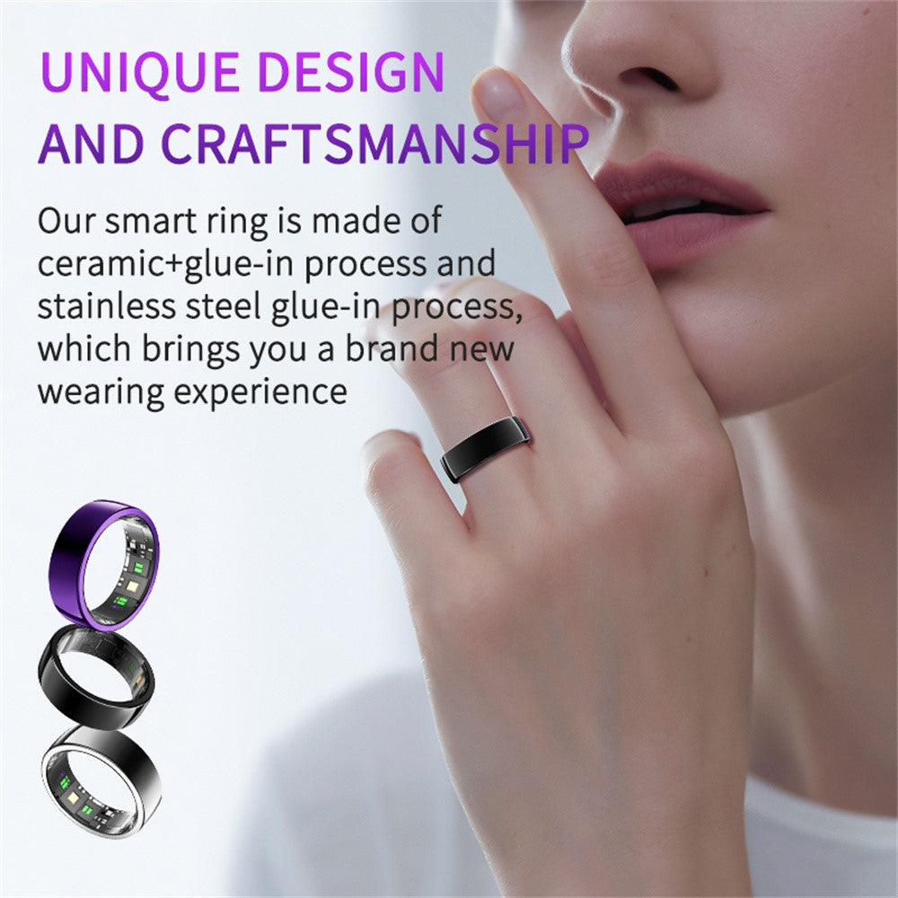 PX01 Bluetooth-kompatibel Smart Ring til Sundhedsovervågning Multifunktionel Fingerring med Opladerbase
