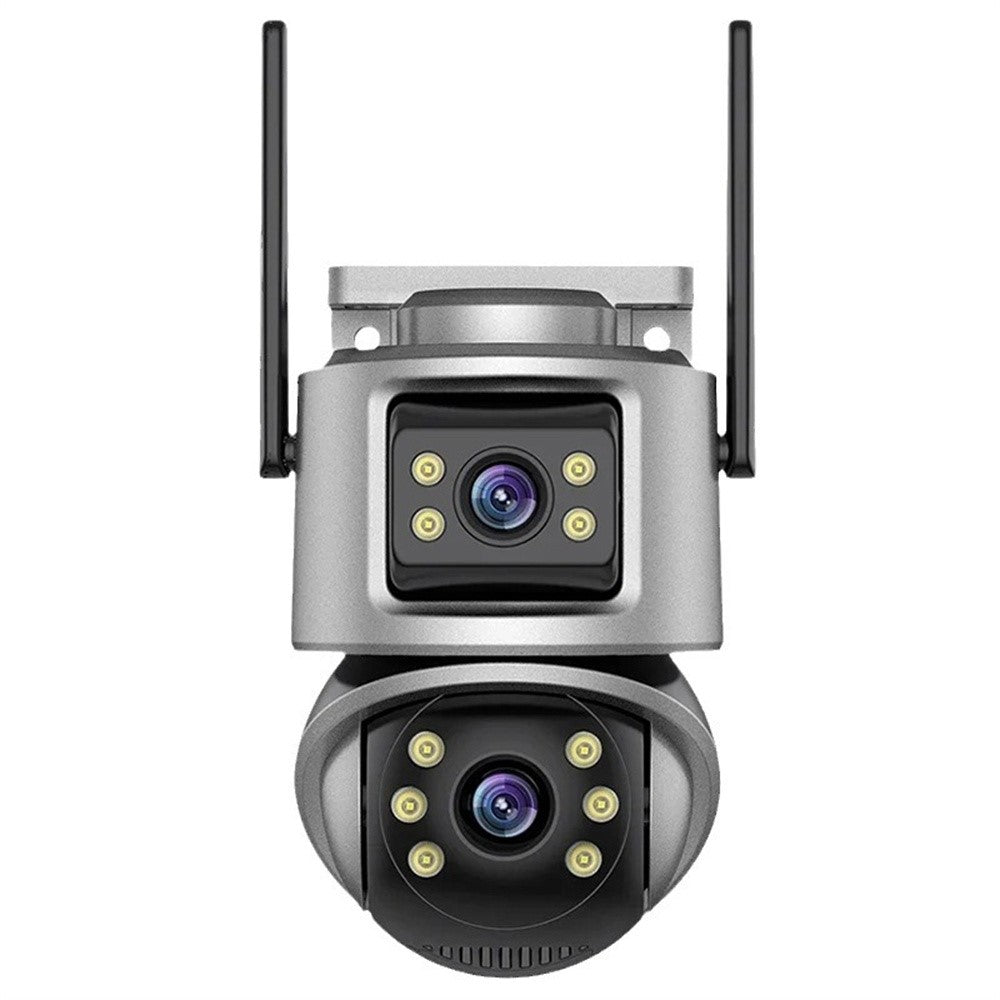 Outdoor WiFi Security Camera Waterproof HD Night Vision Dual Lens PTZ IP Cam with 32G Memory Card