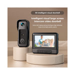 X6 Smart Video Doorbell 4.3 inch Display Wireless Intercom Infrared HD Night Vision for Home Use