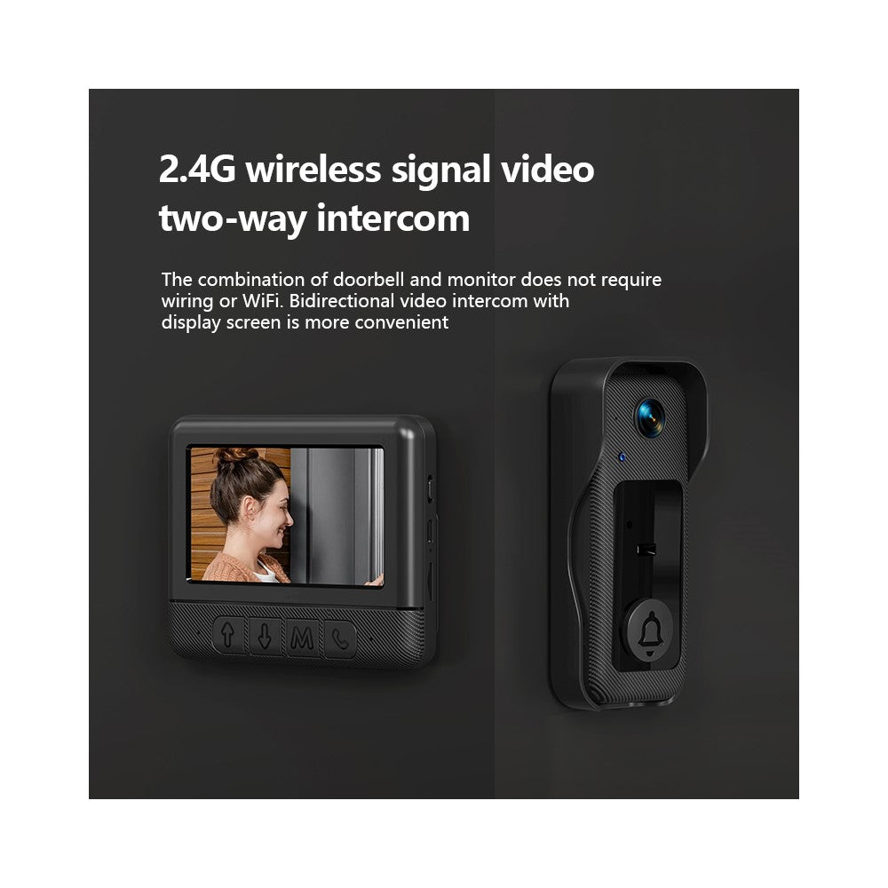 X6 Smart Video Doorbell 4.3 inch Display Wireless Intercom Infrared HD Night Vision for Home Use
