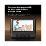 X6 Smart Video Doorbell 4.3 inch Display Wireless Intercom Infrared HD Night Vision for Home Use