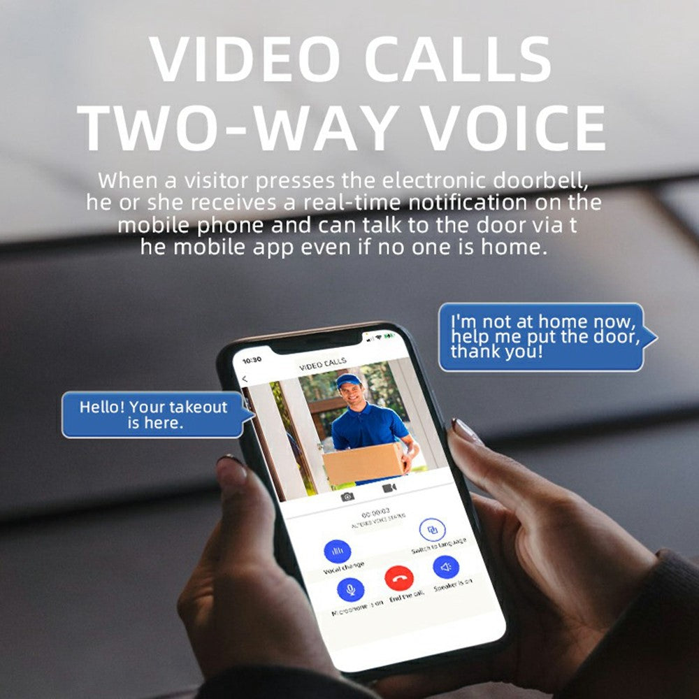 U9 Video Doorbell with ERP Motion Detection Snapshot Function WiFi-Connected Smart Home Security Device