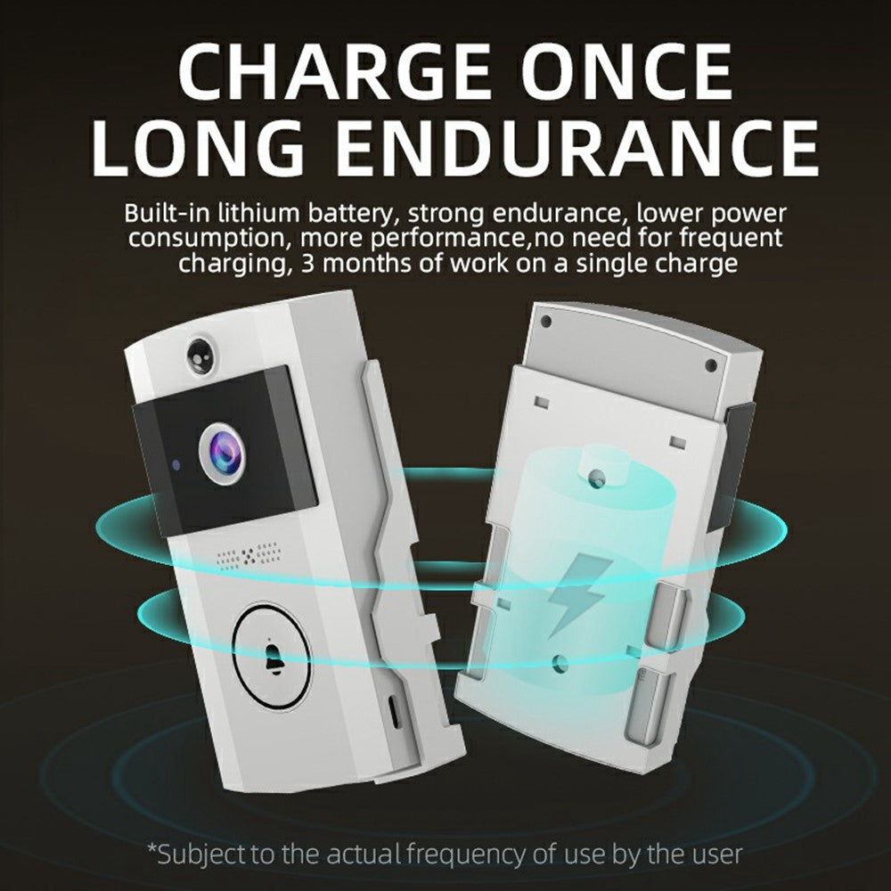 U9 Video Doorbell with ERP Motion Detection Snapshot Function WiFi-Connected Smart Home Security Device