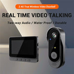 X8 Waterproof Video Doorbell 4.3 inch Indoor Screen Wireless Home Security Intercom HD Camera Two-Way Audio