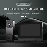 X7 Smart Video Doorbell Camera Wireless Intercom HD Monitor with Display Screen Home Security System