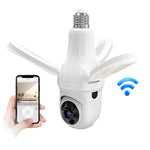 Q28-H 3MP Indoor Security Camera 3-blade Ceiling Light Motion Detection Pan Tilt Wireless Monitor for Baby Elder