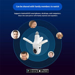 Q28-H 3MP Indoor Security Camera 3-blade Ceiling Light Motion Detection Pan Tilt Wireless Monitor for Baby Elder