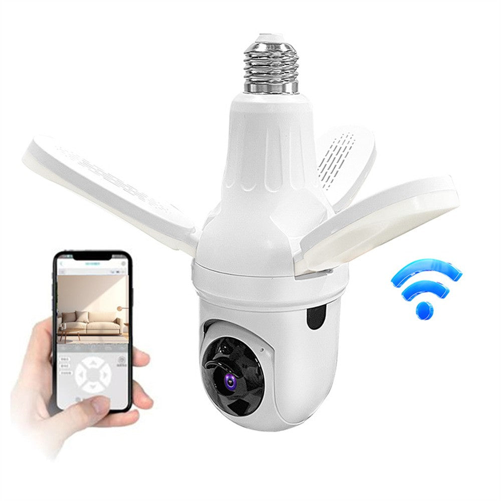 Q28-H 3MP Indoor Security Camera 3-blade Ceiling Light Motion Detection Pan Tilt Wireless Monitor for Baby Elder