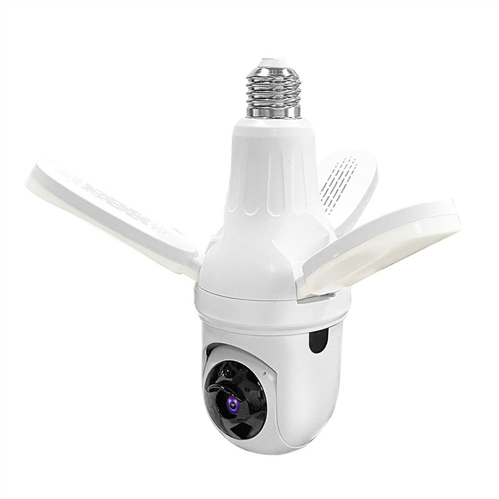 Q28-H 3MP Indoor Security Camera 3-blade Ceiling Light Motion Detection Pan Tilt Wireless Monitor for Baby Elder