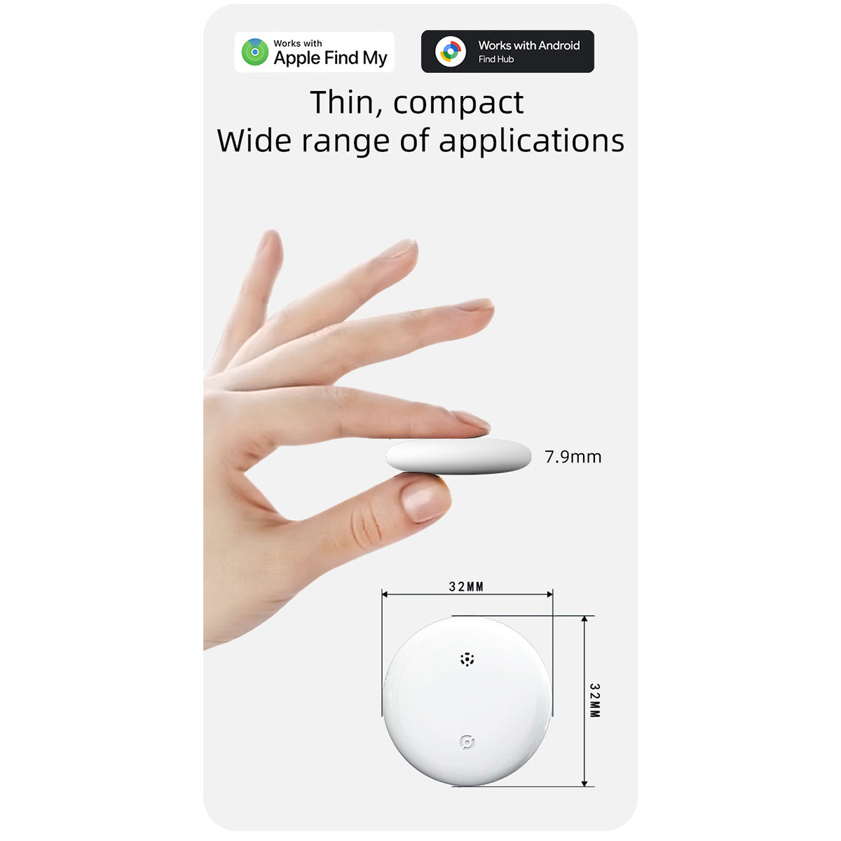 F10 Dual System Smart Anti-Lost Tracker Global Positioning Finder IP66 Waterproof for Keys Bags Luggage