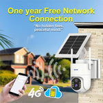 ESCAM QFS71 3MP Wireless Solar Security Camera PIR Alarm Two-Way Audio Night Vision Camera with 4G Virtual SIM Card