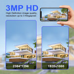 ESCAM QFS71 3MP Wireless Solar Security Camera PIR Alarm Two-Way Audio Night Vision Camera with 4G Virtual SIM Card
