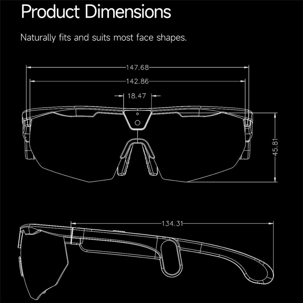 W640 8MP Camera Multi-functional AI Real-time Translation Smart Glasses ENC Noise Reduction Hands-free Calling Eyeglasses