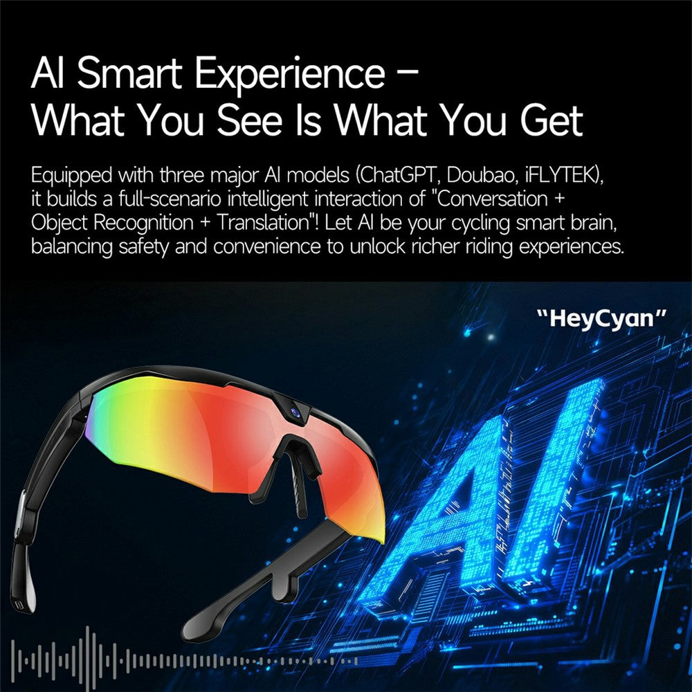 W640 8MP Camera Multi-functional AI Real-time Translation Smart Glasses ENC Noise Reduction Hands-free Calling Eyeglasses