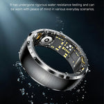 SY15 Smart Ring Health Monitor with Charging Case Vibration Alerts IP68 Waterproof Heart Rate Blood Oxygen Sleep Tracking Finger Ring