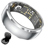 SY15 Smart Ring Health Monitor with Charging Case Vibration Alerts IP68 Waterproof Heart Rate Blood Oxygen Sleep Tracking Finger Ring