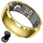 SY15 Smart Ring Health Monitor with Charging Case Vibration Alerts IP68 Waterproof Heart Rate Blood Oxygen Sleep Tracking Finger Ring