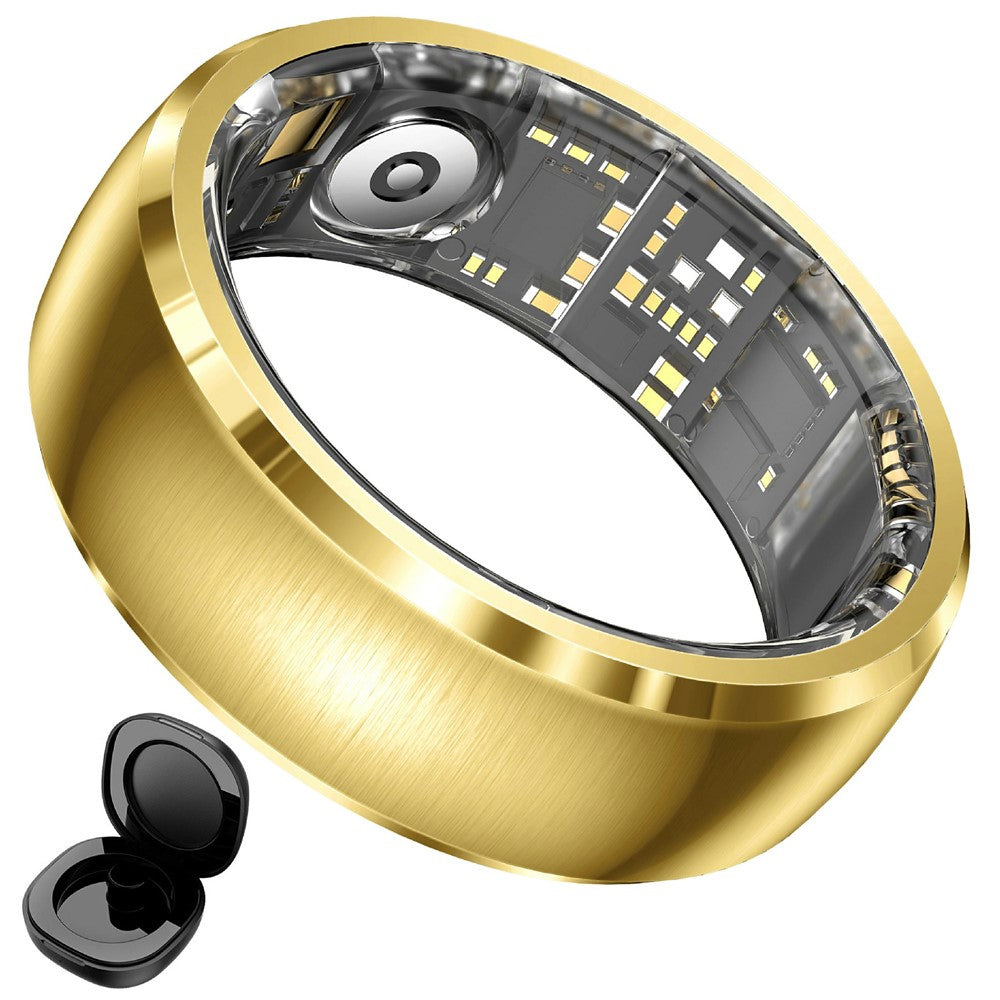 SY15 Smart Ring Health Monitor with Charging Case Vibration Alerts IP68 Waterproof Heart Rate Blood Oxygen Sleep Tracking Finger Ring