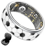 SY15 Smart Ring Health Monitor with Charging Case Vibration Alerts IP68 Waterproof Heart Rate Blood Oxygen Sleep Tracking Finger Ring