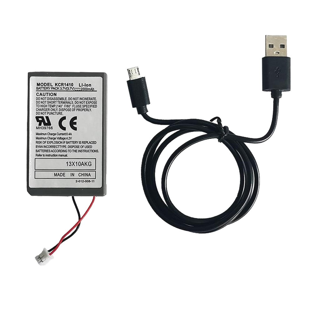 For Sony PlayStation 4 Wireless Controller 2000mAh Rechargeable Li-ion Battery + Charging Cable Kit