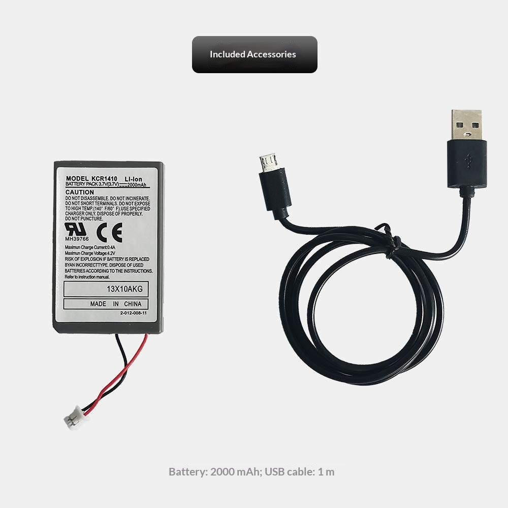 For Sony PlayStation 4 Wireless Controller 2000mAh Rechargeable Li-ion Battery + Charging Cable Kit