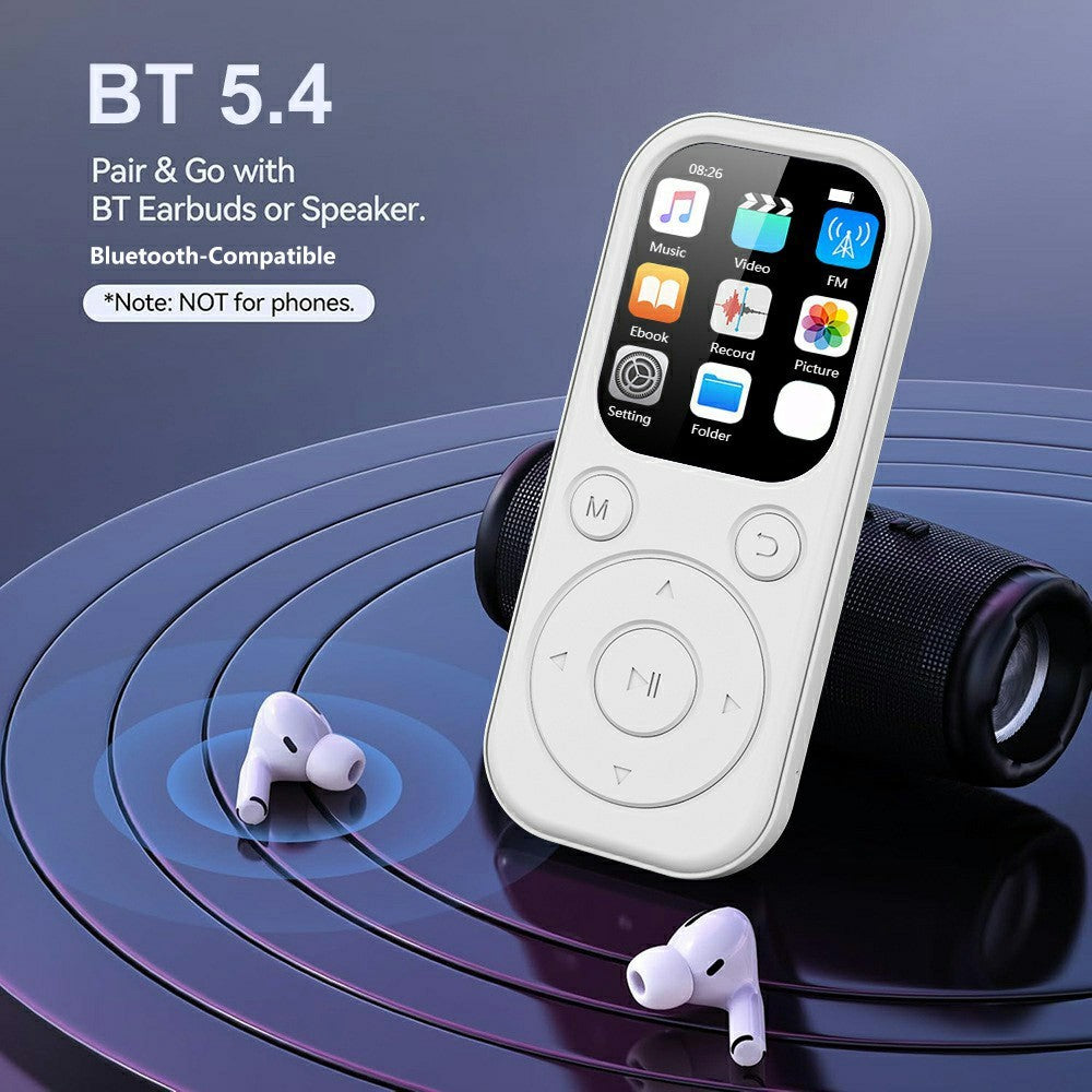 MP3-01D  MP3 / MP4 Player without TF Card 1.8 inch TFT Screen Bluetooth-compatible 5.4 FM Radio Video Player